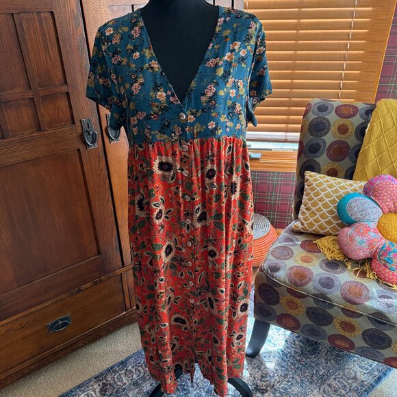 Natural Life Avery Floral Print Midi Dress - Picture 1 of 8